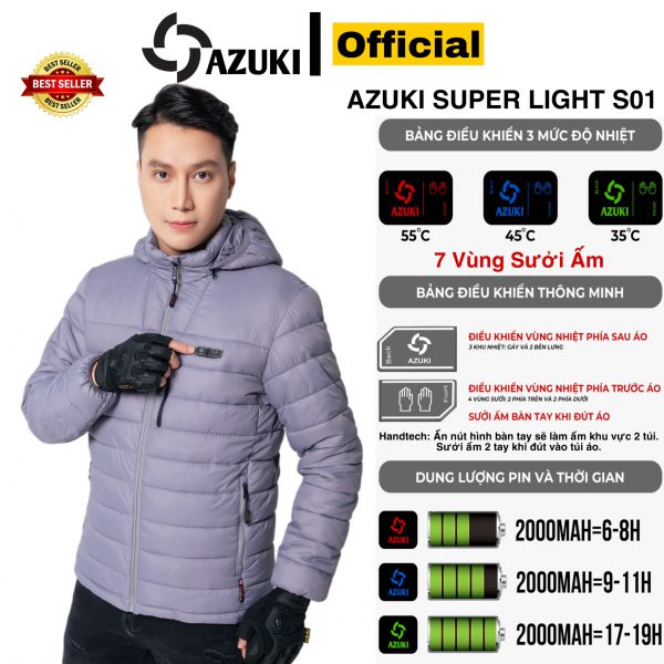 Áo Điện Sưởi Ấm Azuki siêu nhẹ